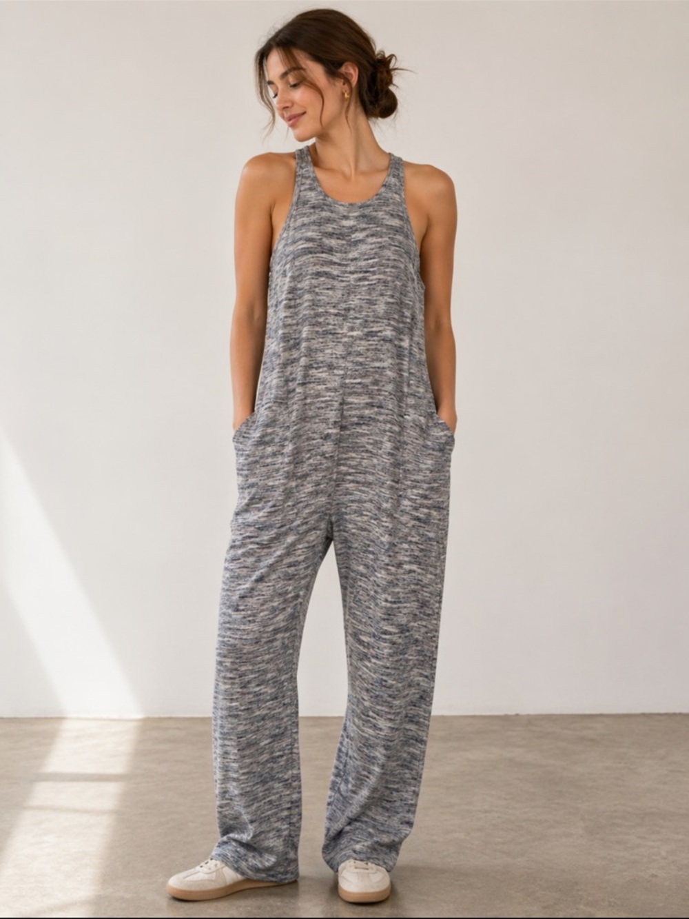 Aerie Women’s L Jumpsuit Tank /Pants Casual Loungewear Leisure Comfy Pockets